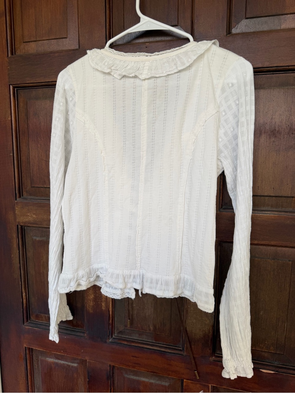 Pilcro Lace Up Cotton Peasant Top - Picture 9 of 9
